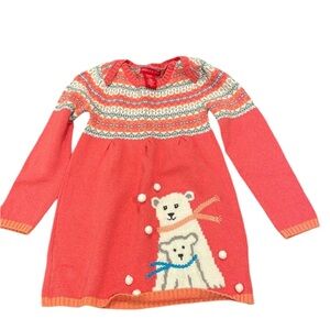 Jingles & Joy polar bear sweater dress girls’ size medium